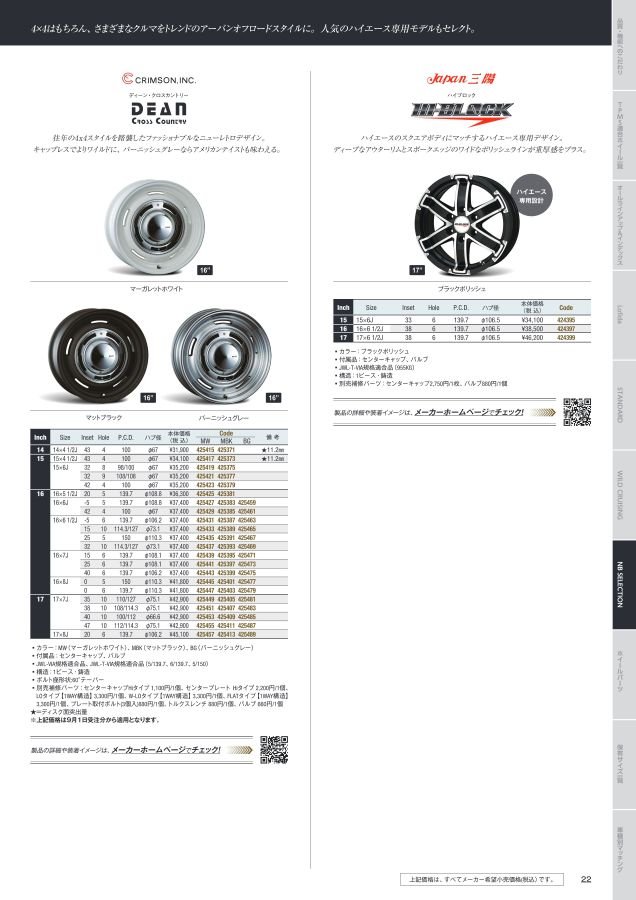2022-2023 アルミホイール総合カタログ